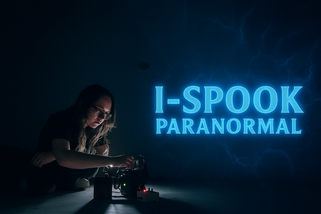 investigator in the blue glow